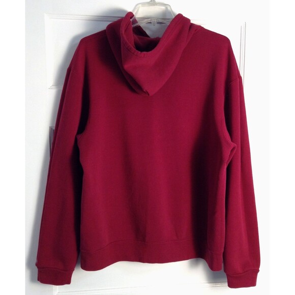 Vintage Indiana Hoosiers Hoodie Sweatshirt Men L Crimson NCAA Sports Warm 90s - Picture 6 of 11